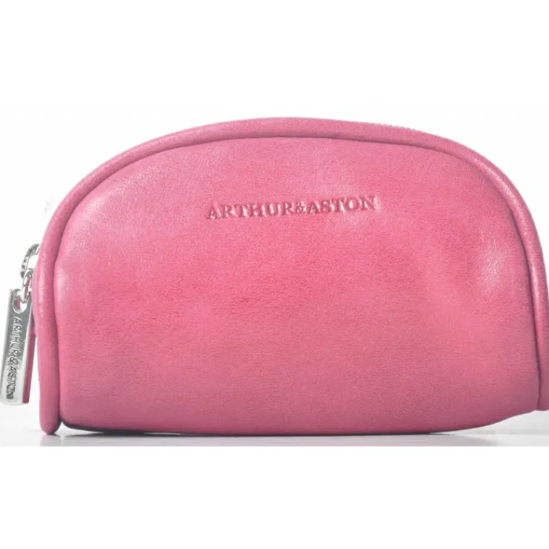 Porte-Monnaie Demi-Lune En Cuir Huile Rose^Arthur et Aston Hot