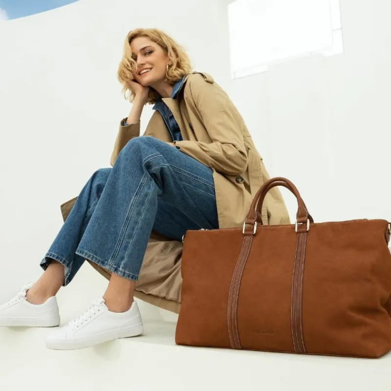 Sac De Voyage Marina En Cuir Suede^Arthur et Aston Cheap